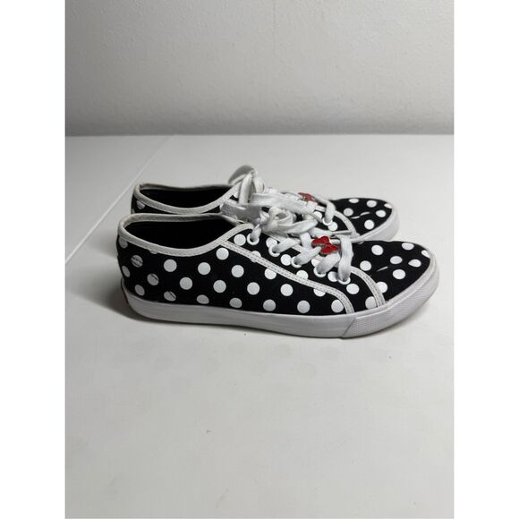 Disney Parks Minnie Mouse Polka Dot Canvas Sneakers Women’s Size 8 - Picture 1 of 14